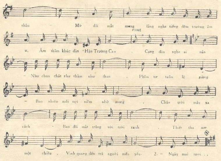 Sheet nhạc Ngày Đi 2